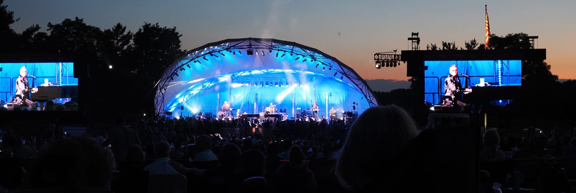 outdoor concert venue at sunset Durham